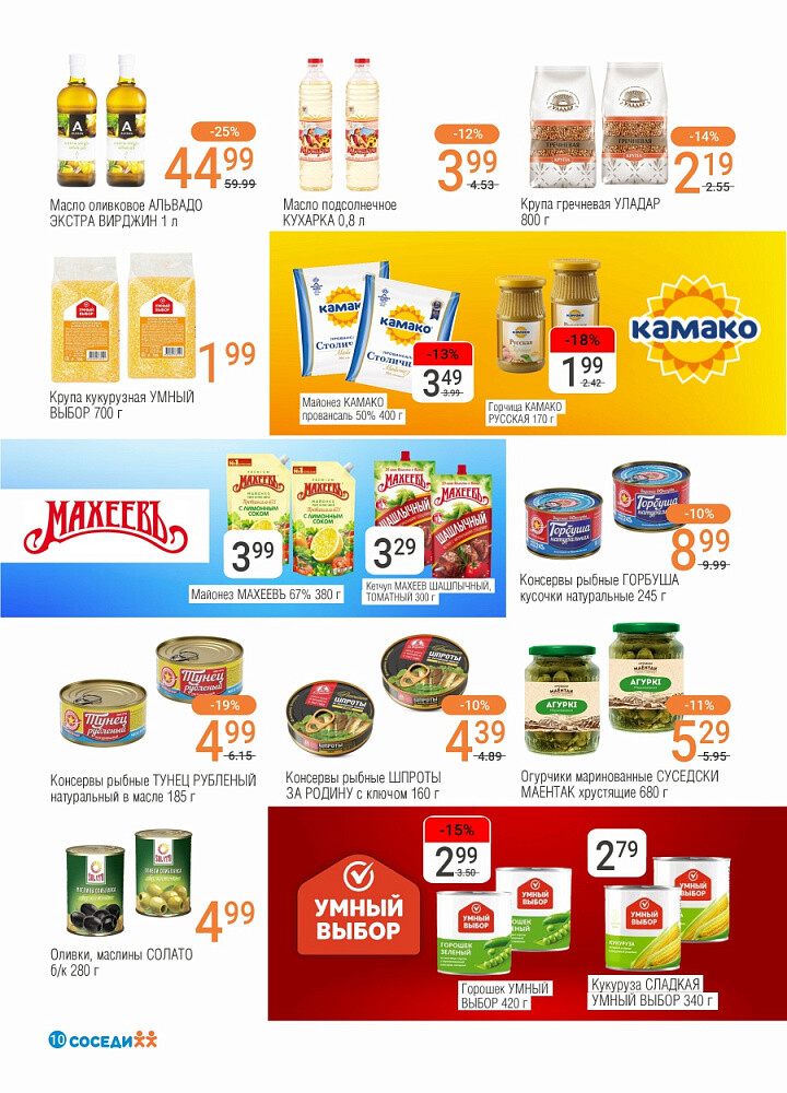Акции и скидки в магазинах "Соседи" в феврале 2026 года (с 4 по 17 февраля)