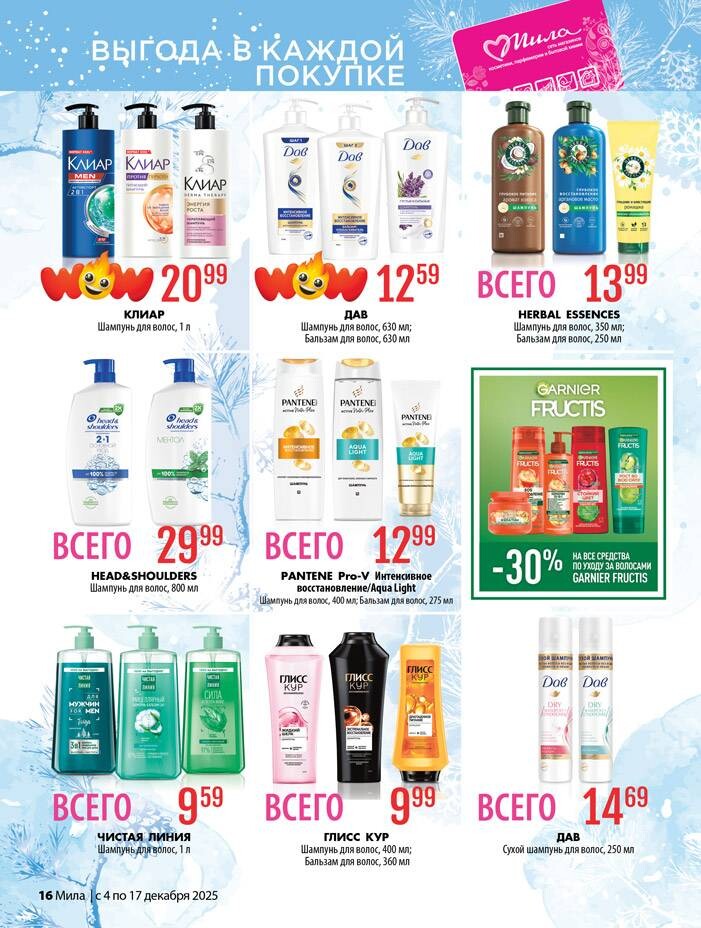 Акции и скидки в "Мила" в декабре 2025 года (с 4 по 17 декабря)