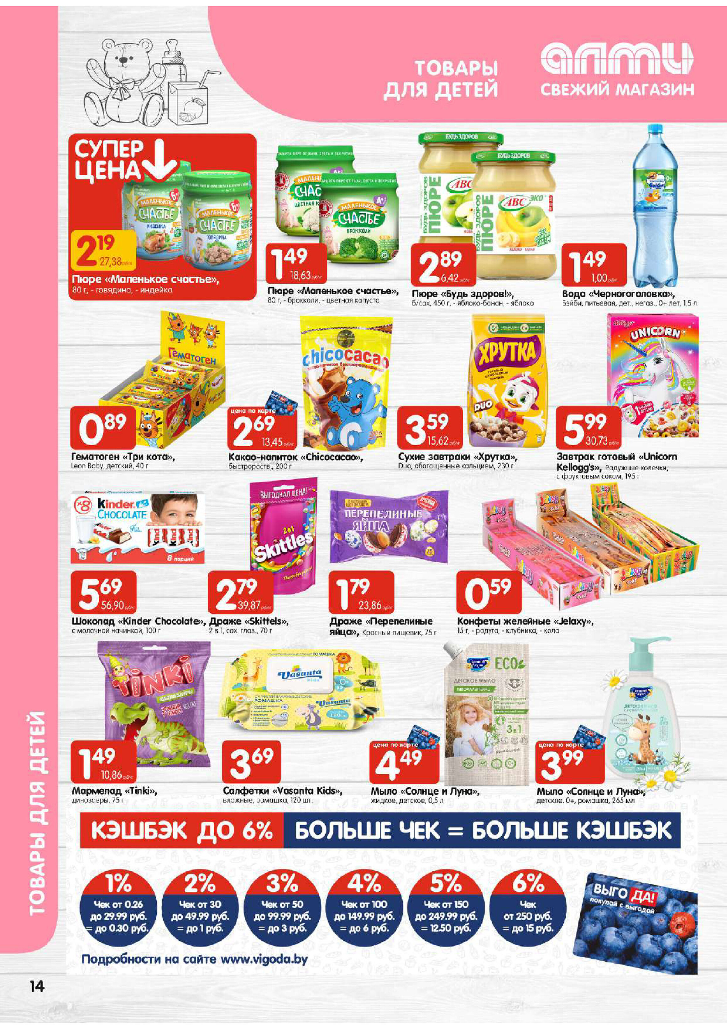 Акции и скидки в супермаркетах "Алми" в феврале 2024 года (с 15 по 21 февраля)