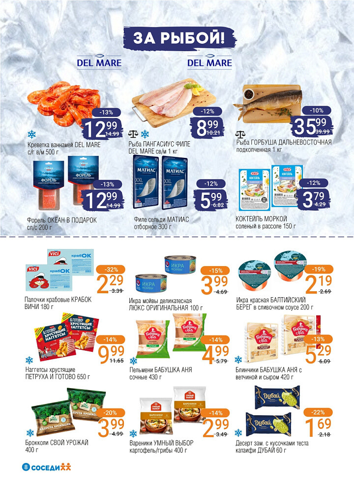 Акции и скидки в магазинах "Соседи" в январе 2026 года (с 8 по 20 января)