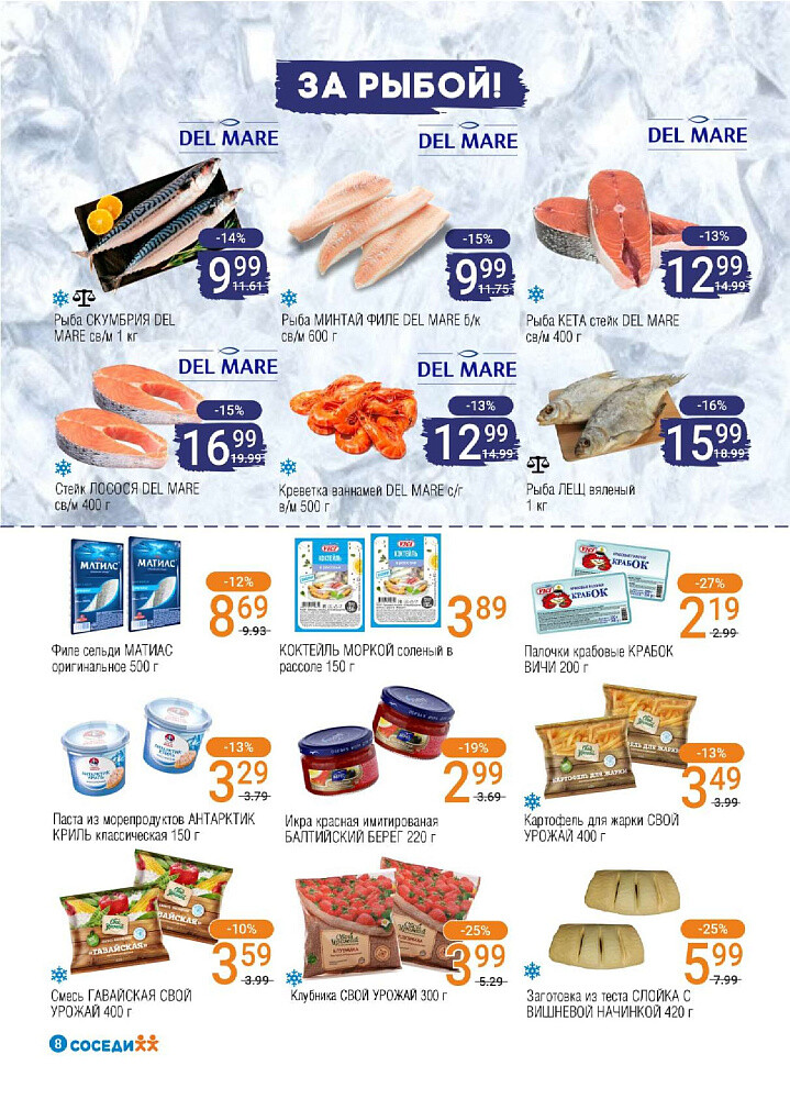 Акции и скидки в магазинах "Соседи" в августе-сентябре 2025 года (с 27 августа по 9 сентября)