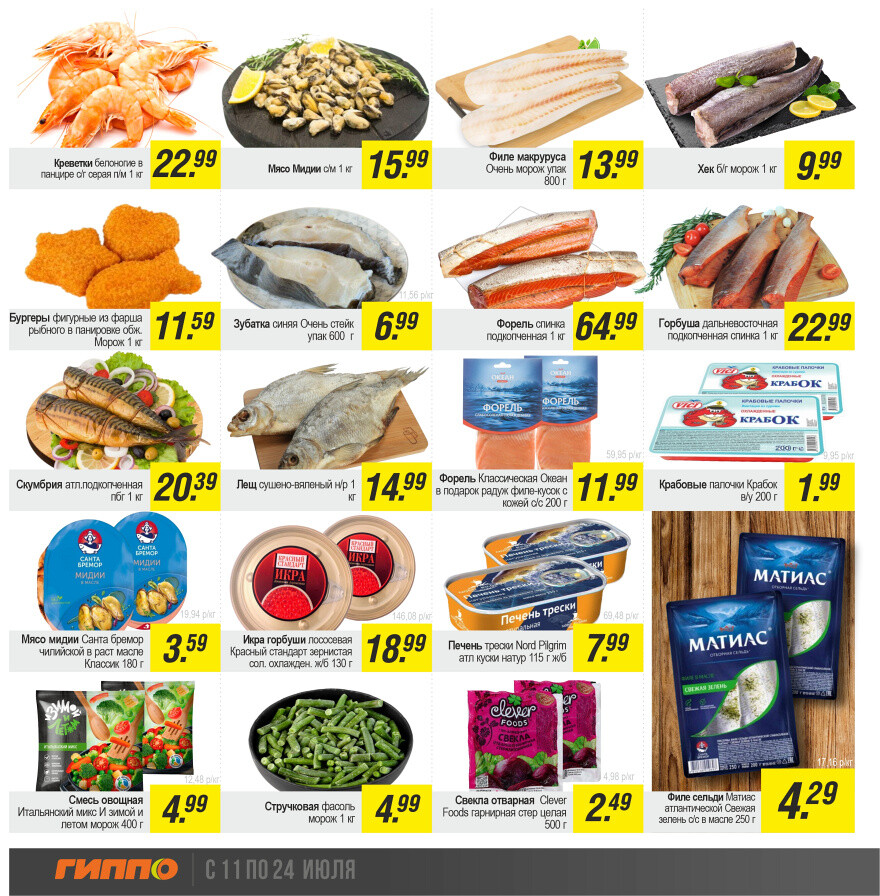 Акции и скидки в "Гиппо" в июле 2024 года (с 11 по 24 июля)
