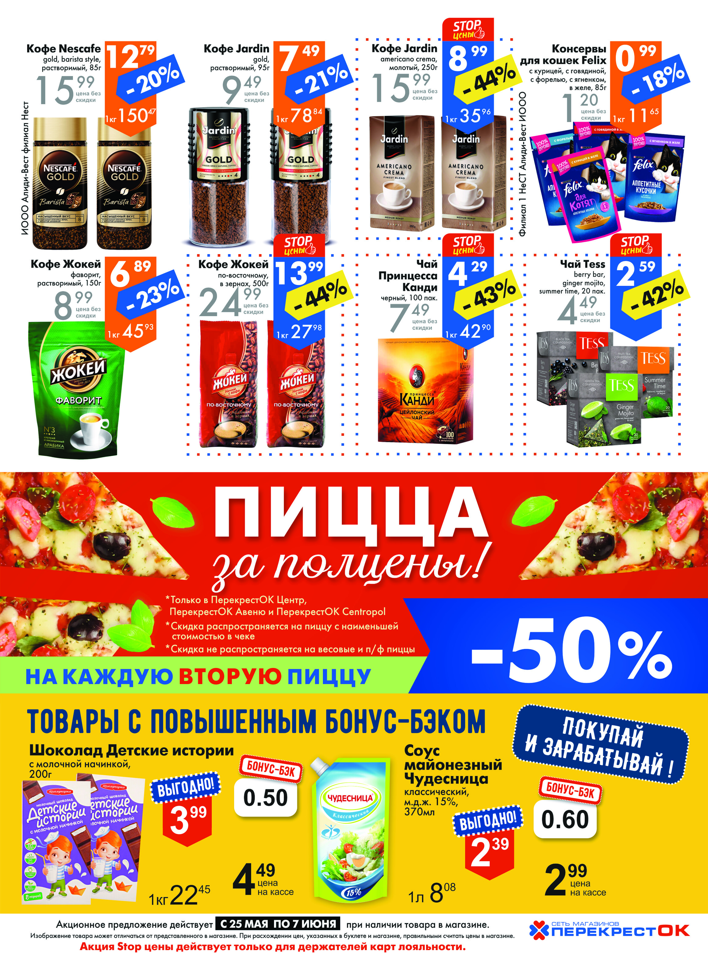 Акции и скидки в магазинах "Перекресток" в мае-июне 2022 года (с 25 мая по 7 июня)