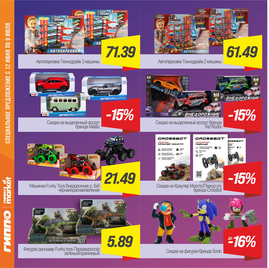 Акции и скидки в "Гиппо" в июне-июле 2025 года (с 26 июня по 9 июля)