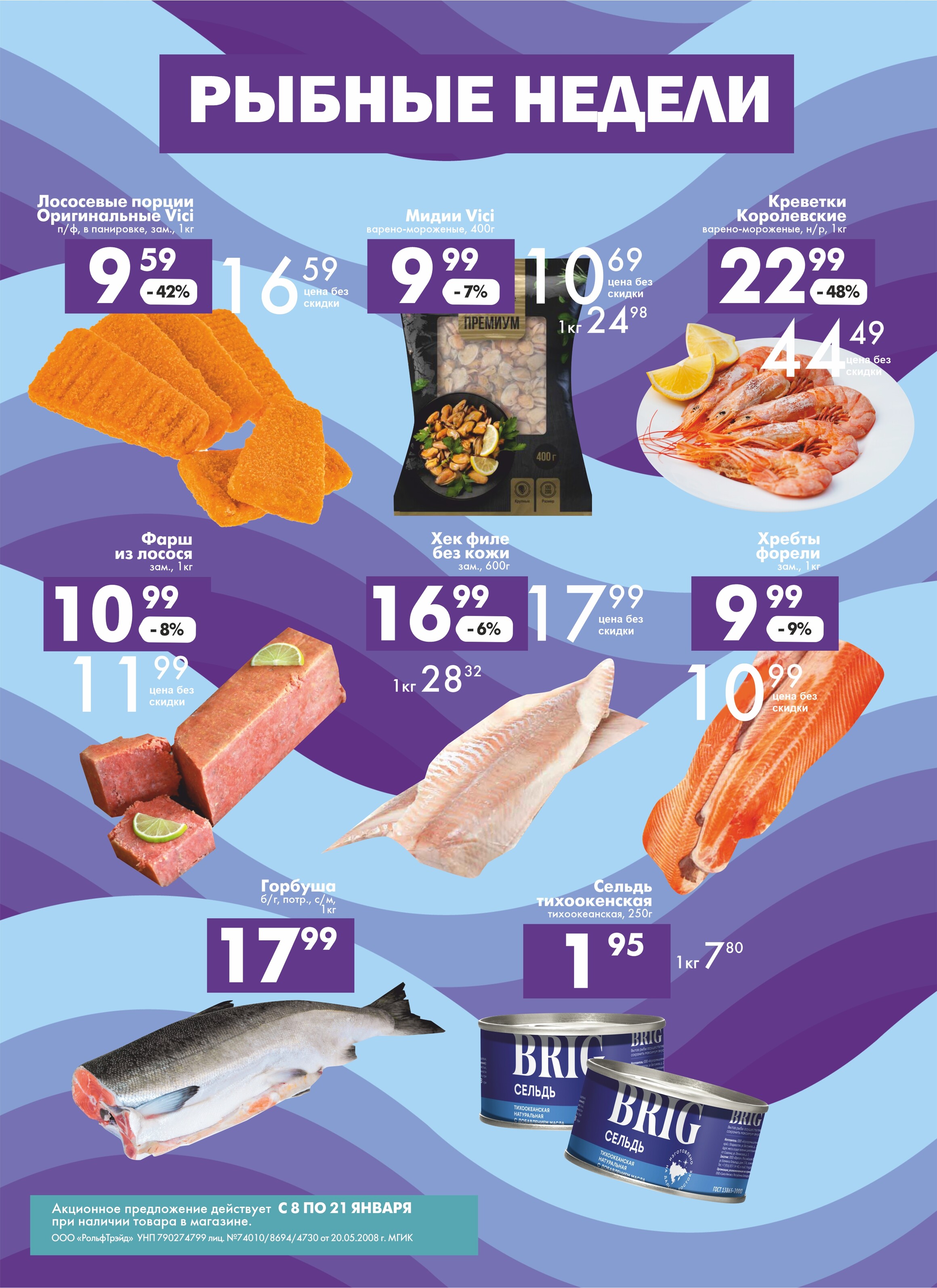 Акции и скидки в магазинах "Перекресток" в январе 2025 года (с 8 по 21 января)