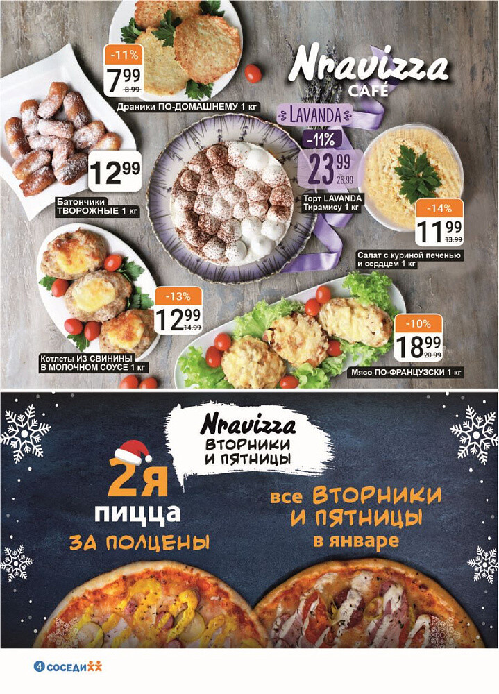 Акции и скидки в магазинах "Соседи" в январе-феврале 2025 года (с 22 января по 4 февраля)