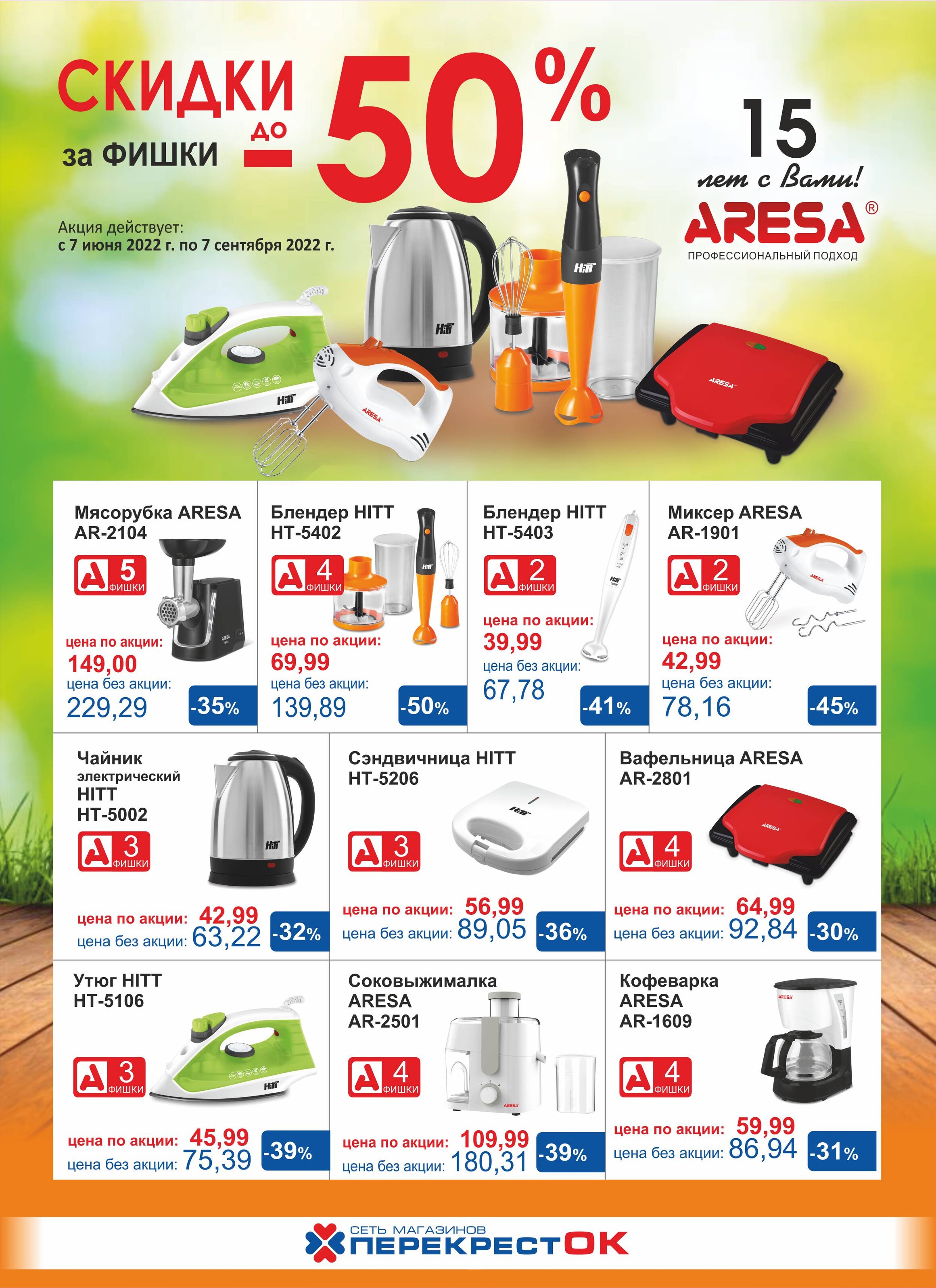 Акции и скидки в магазинах "Перекресток" в июне-июле 2022 года (с 22 июня по 5 июля)