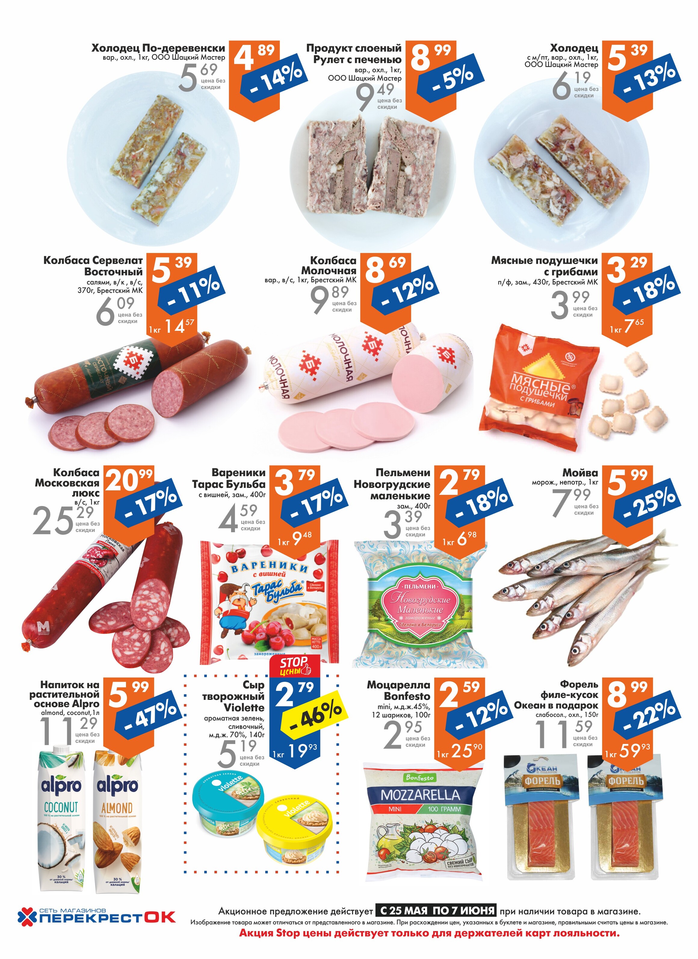 Акции и скидки в магазинах "Перекресток" в мае-июне 2022 года (с 25 мая по 7 июня)