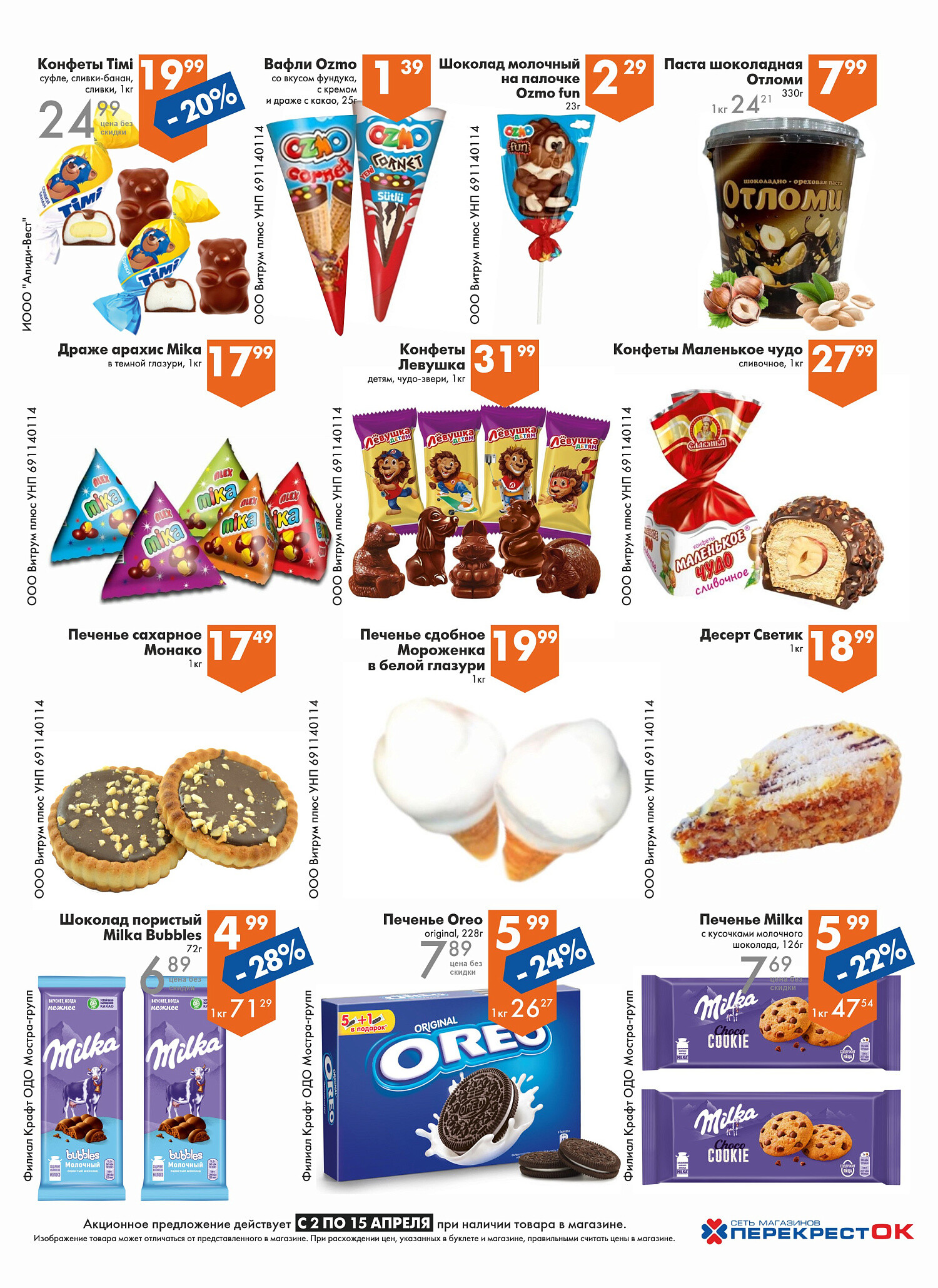 Акции и скидки в магазинах "Перекресток" в апреле 2025 года (с 2 по 15 апреля)