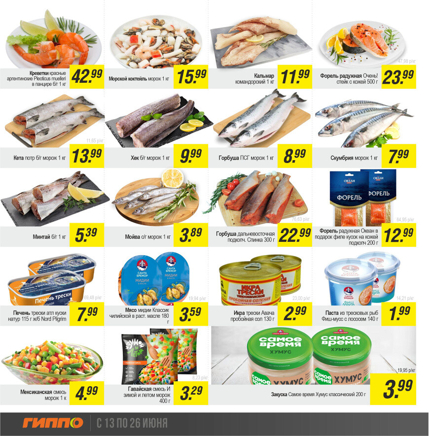 Акции и скидки в "Гиппо" в июне 2024 года (с 13 по 26 июня)