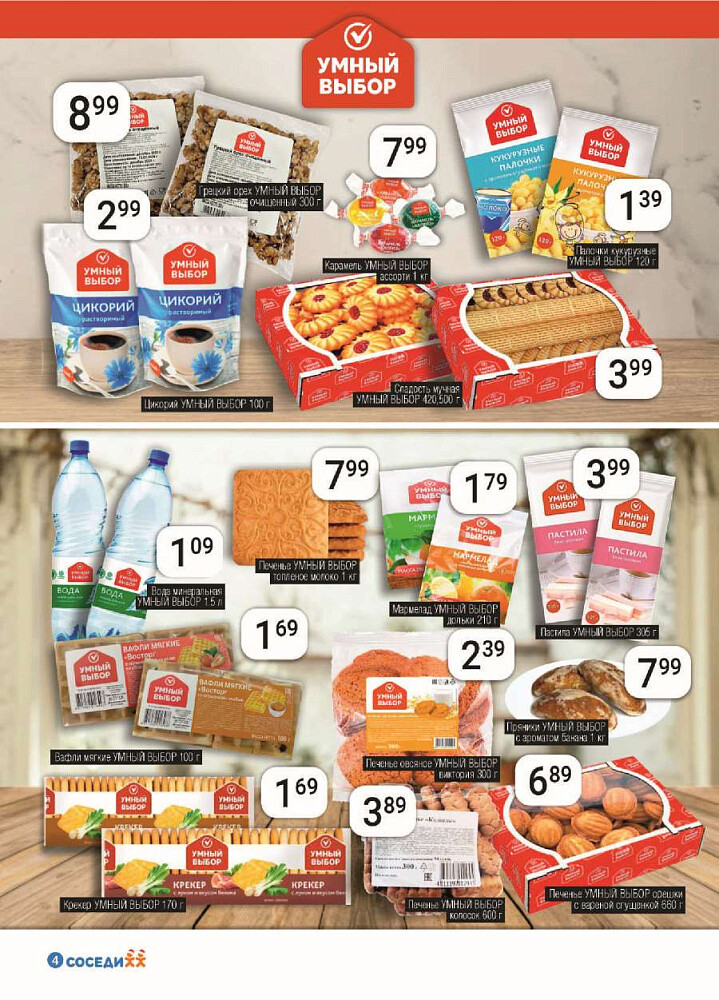 Акции и скидки в магазинах "Соседи" в январе 2025 года (с 8 по 21 января)