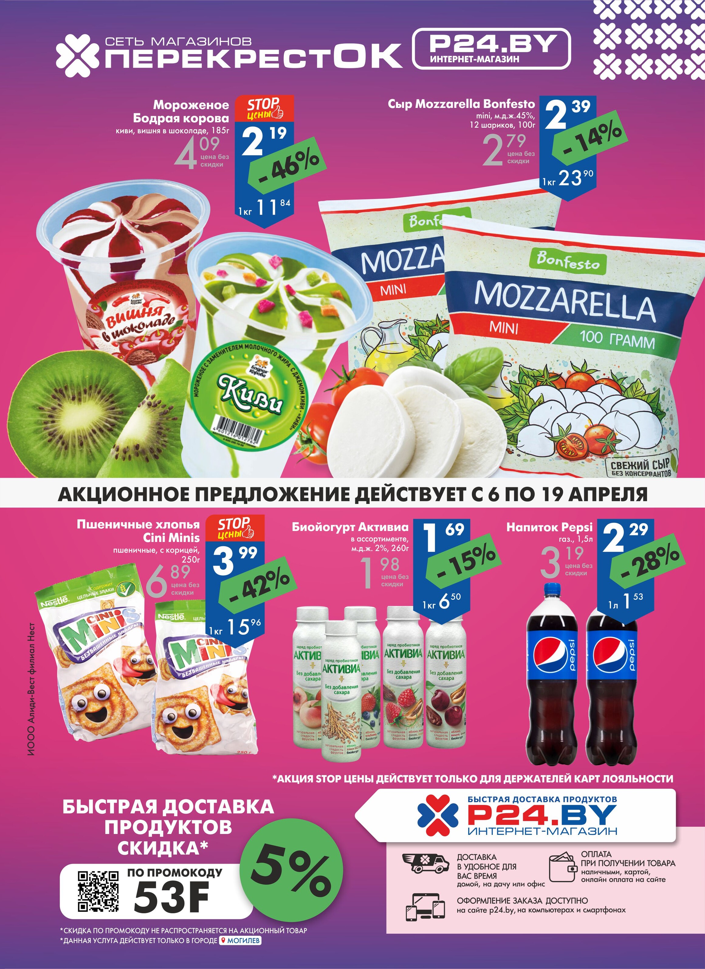 Акции и скидки в магазинах "Перекресток" в апреле 2022 года (с 6 по 19 апреля)