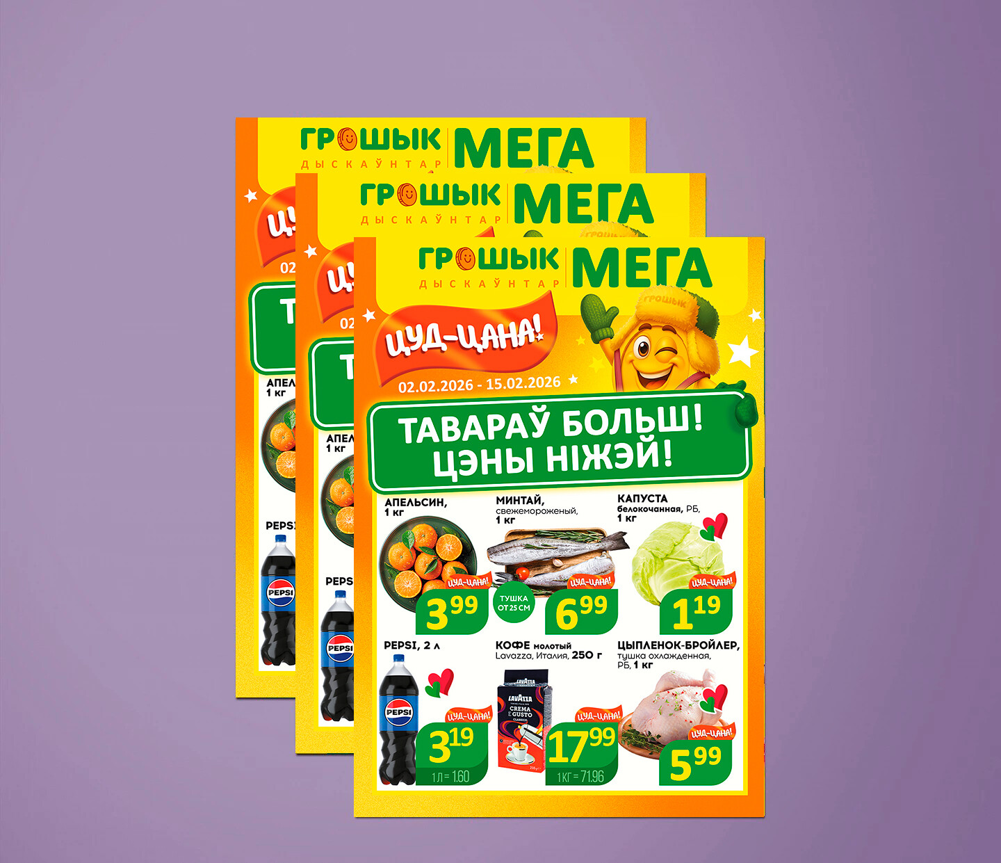 Акции и скидки в Грошике Мега с 2 по 15 февраля 2026 года