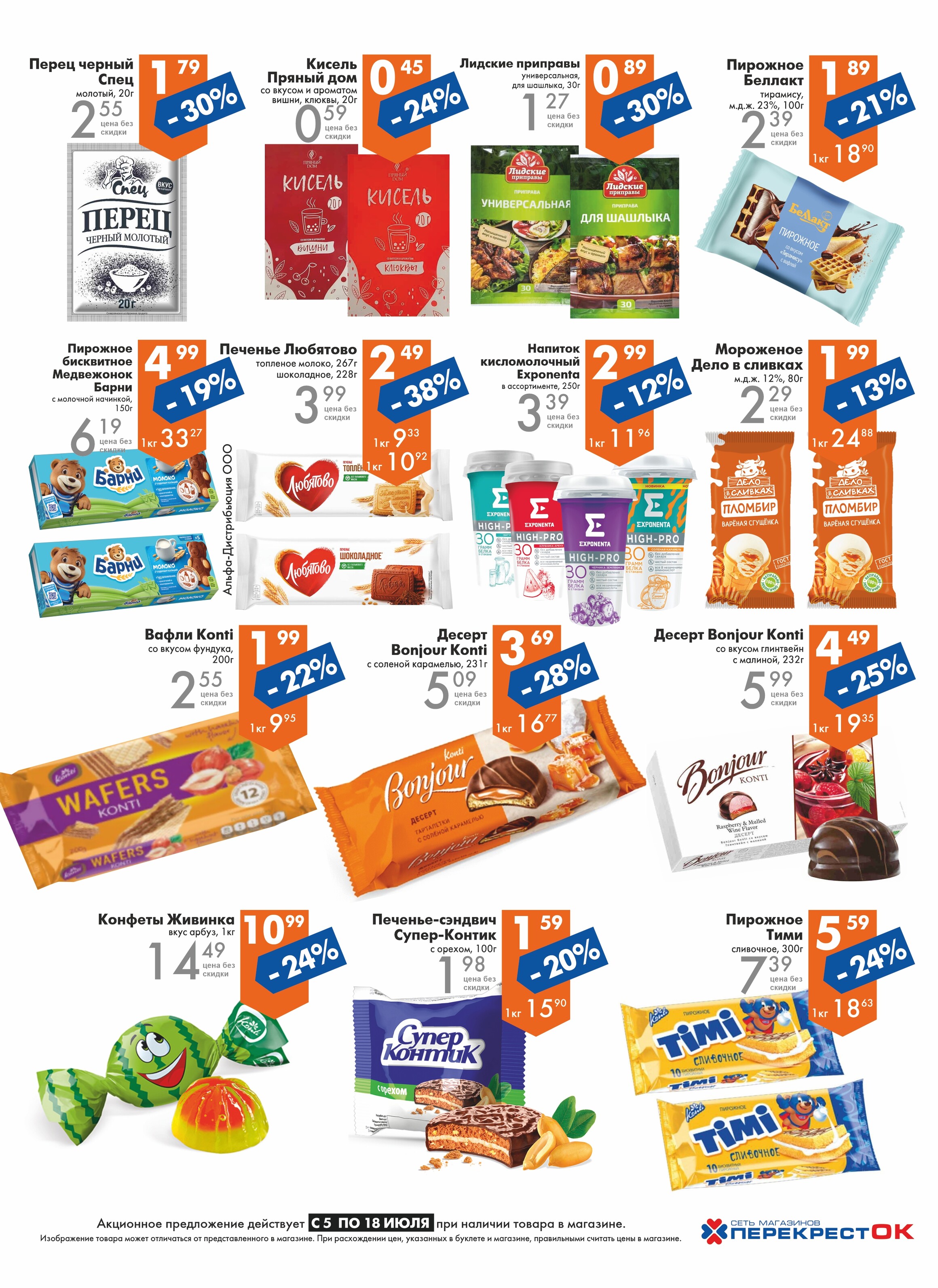 Акции и скидки в магазинах "Перекресток" в июле 2023 года (с 5 по 18 июля)