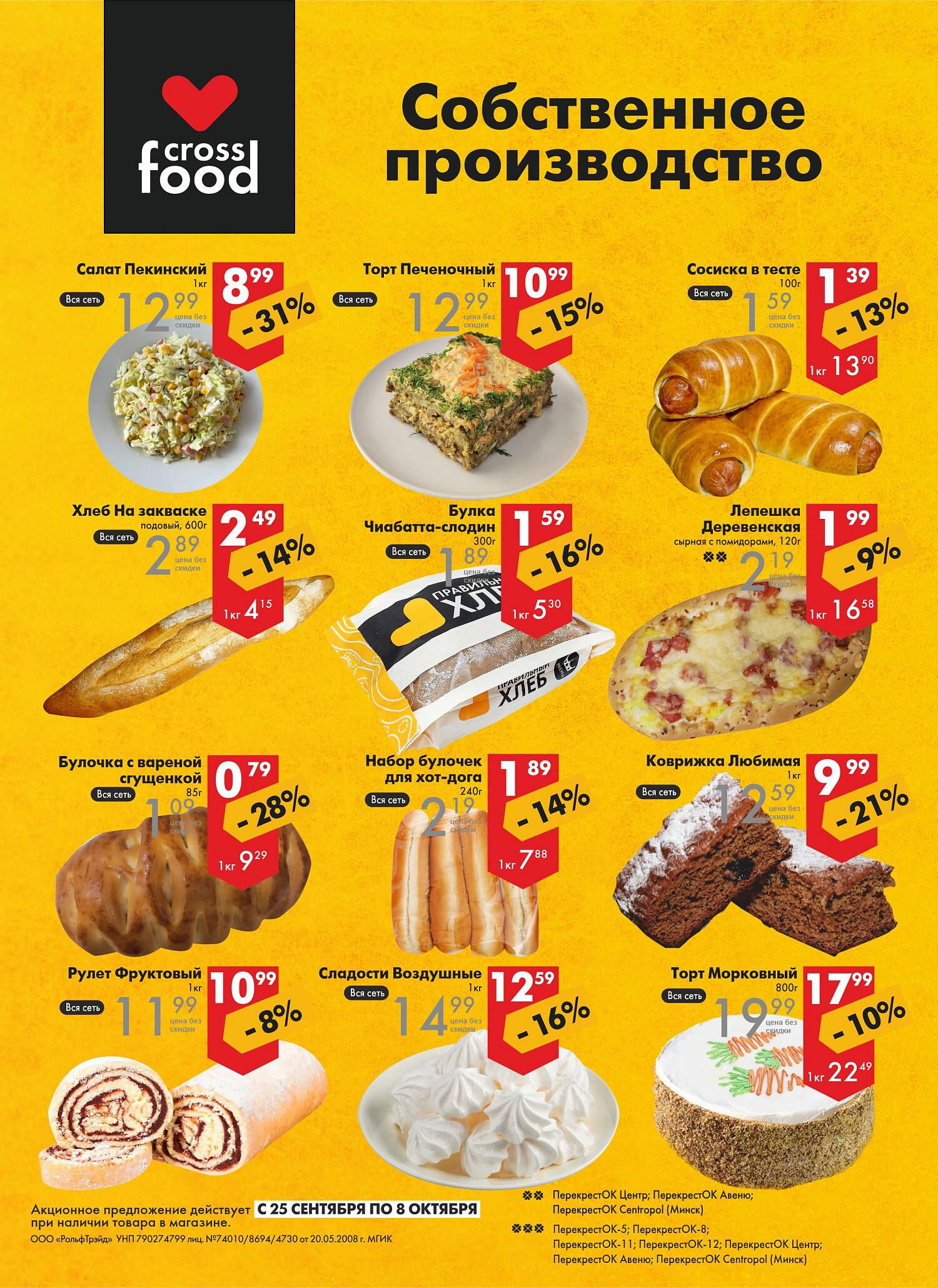Акции и скидки в магазинах "Перекресток" в сентябре-октябре 2024 года (с 25 сентября по 8 октября)