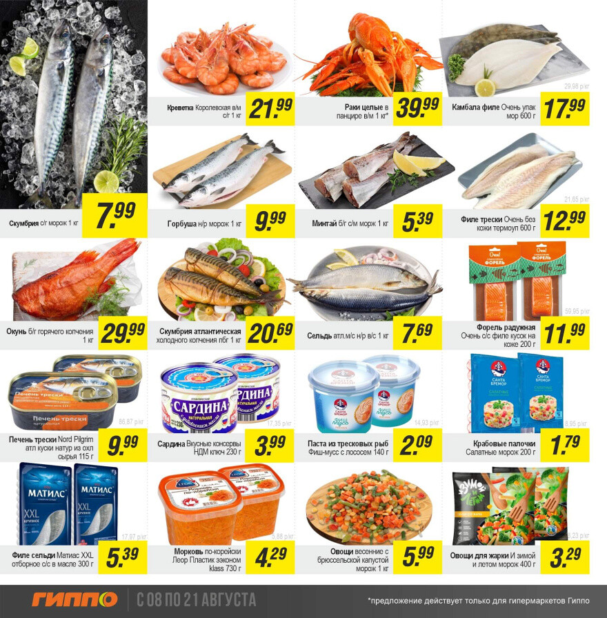 Акции и скидки в "Гиппо" в августе 2024 года (с 8 по 21 августа)