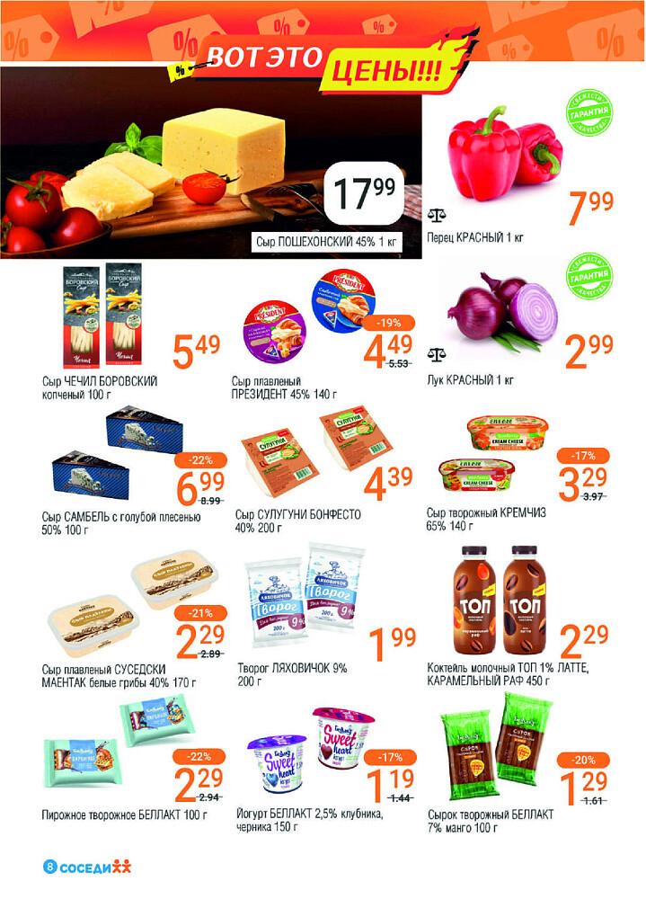 Акции и скидки в магазинах "Соседи" в июле 2025 года (с 2 по 15 июля)