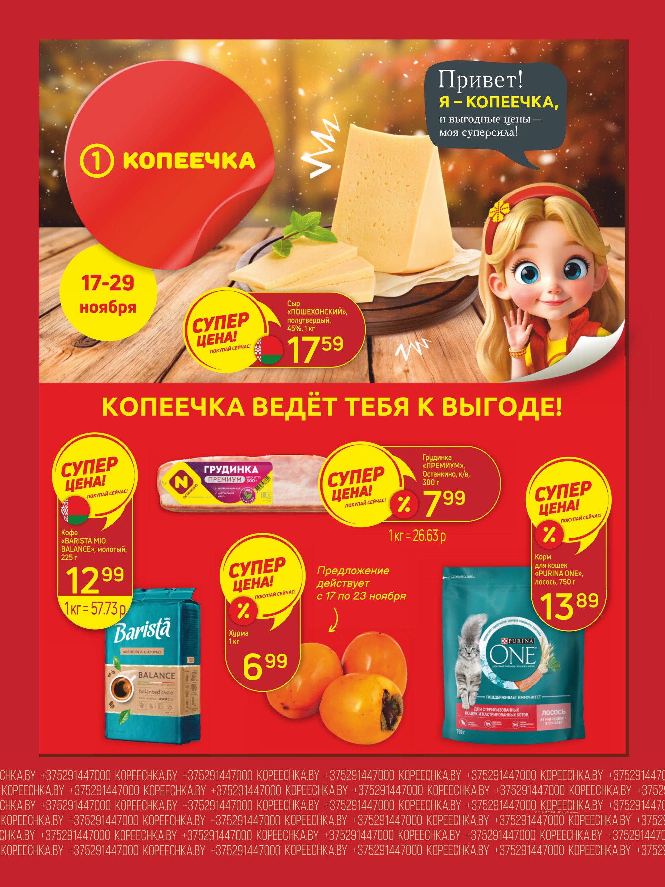 Акции и скидки в "Копеечка" в ноябре 2025 года (с 17 по 29 ноября)