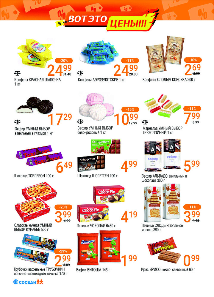 Акции и скидки в магазинах "Соседи" в мае-июне 2025 года (с 21 мая по 3 июня)