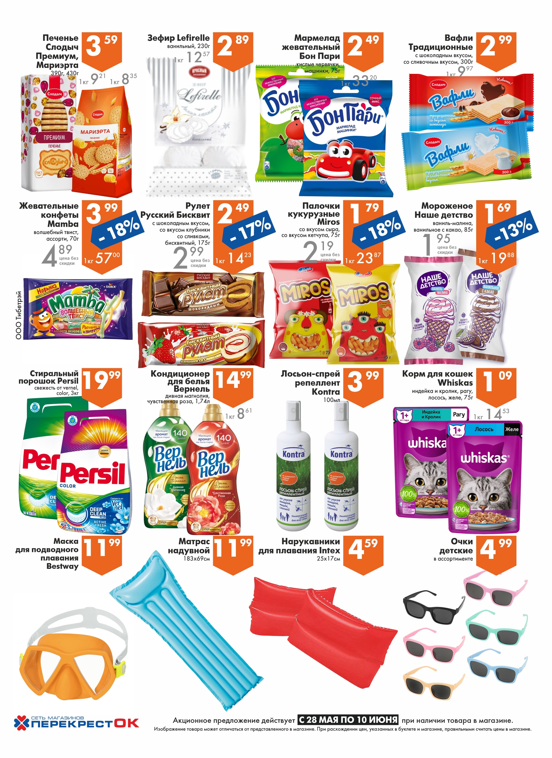 Акции и скидки в магазинах "Перекресток" в мае-июне 2025 года (с 28 мая по 10 июня)