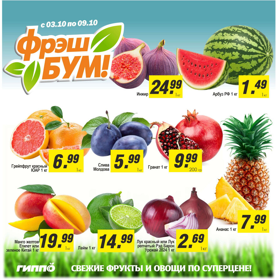 Акции и скидки в "Гиппо" в октябре 2024 года (с 3 по 16 октября)