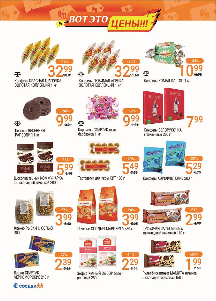 Акции и скидки в магазинах "Соседи" в мае 2025 года (с 7 по 20 мая)