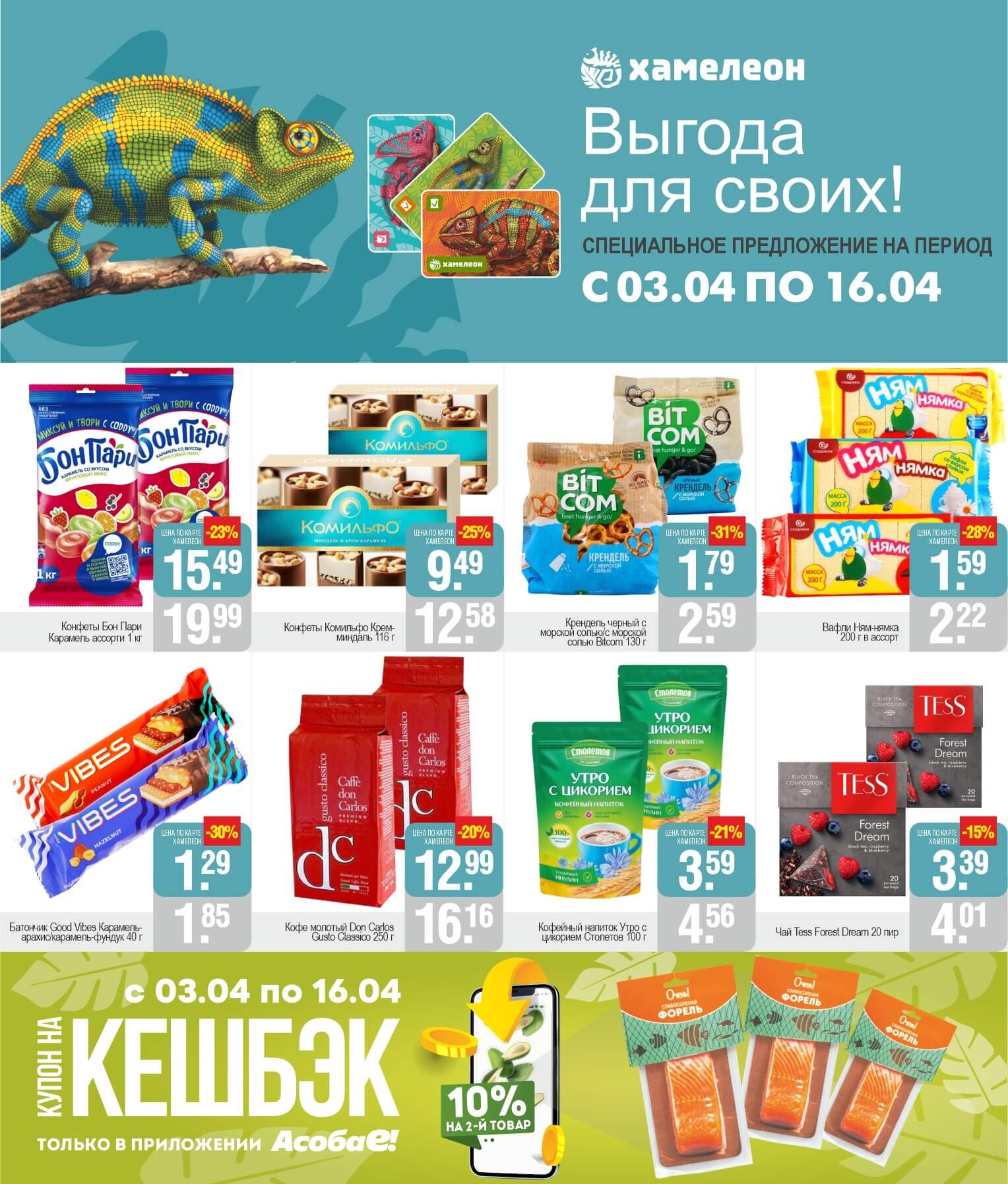 Акции и скидки в магазинах "Белмаркет" в апреле 2025 года (с 3 по 16 апреля)