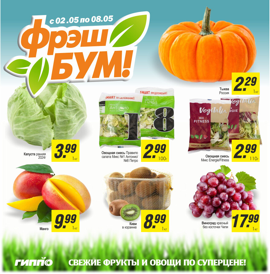 Акции и скидки в "Гиппо" в мае 2024 года (с 2 по 15 мая)