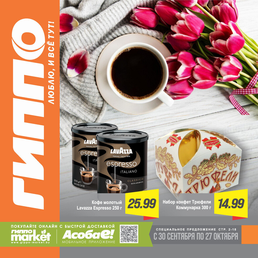Акции и скидки в "Гиппо" в сентябре-октябре 2025 года (с 30 сентября по 27 октября)